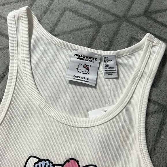 Hello kitty mermaid rhinestone white medium tank top! - Picture 4 of 6